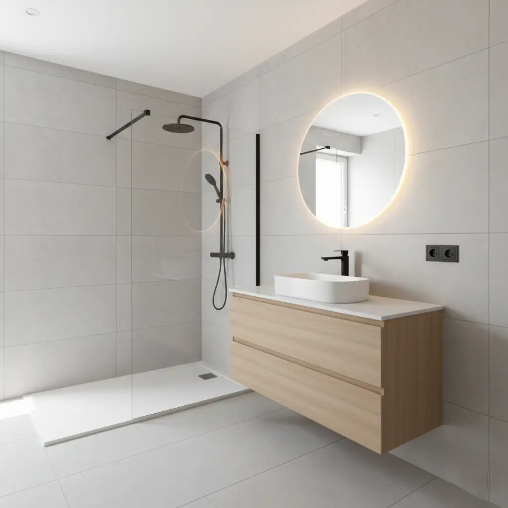 Reforma total de cuarto de baño, por Oppida Sostenible. Bizkaia