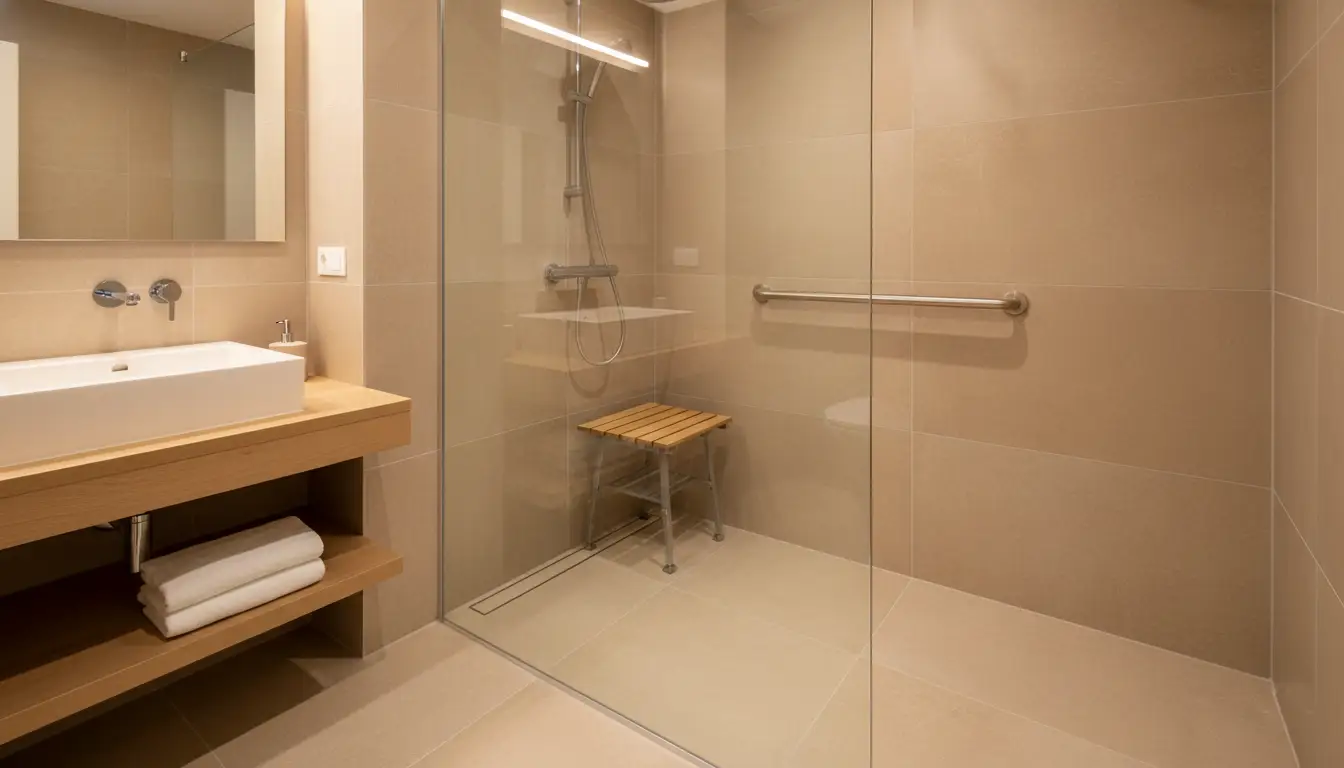 reforma de cuarto de baño en Bilbao, pensado para la accesibilidad de personas. Oppida Sostenible